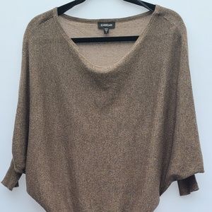 BEBE Gold "Linda" Blouson Sweater Top